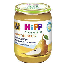 Купить Пюре Hipp грушевое с зерновыми хлопьями с 6 мес. 190 г 1 шт цена