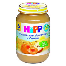 Купить Пюре Hipp овсяная каша с абрикосами и яблоками с 6 мес. 190 г 1 шт цена