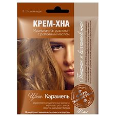 Купить Крем-хна Фитокосметик в готовом виде Карамель с репейным маслом 50 мл 1 шт цена