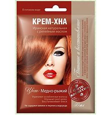 Купить Крем-хна Фитокосметик в готовом виде Медно-рыжий с репейным маслом 50 мл 1 шт цена