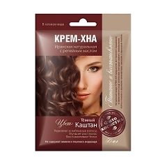 Купить Крем-хна Фитокосметик в готовом виде Темный каштан с репейным маслом 50 мл 1 шт цена