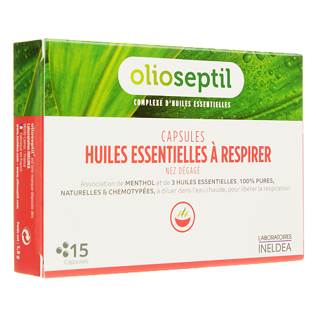 Олиосептил/Olioseptil Inhalation Капсулы для ингаляции с эфирными маслами 15 шт