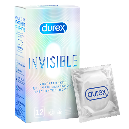 Презервативы Durex Invisible ультратонкие 12 шт