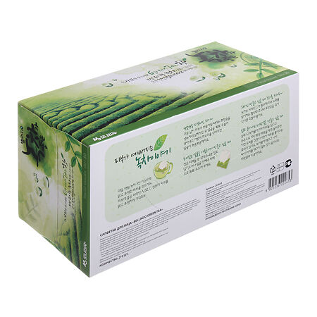 Салфетки Monalisa для лица бумажные с экстрактом зеленого чая Bellagio Green Tea, 210 шт