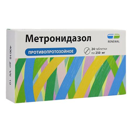 Метронидазол Реневал таблетки 250 мг 24 шт