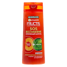 Купить Garnier Fructis Шампунь укрепляющий SOS Восстановление для поврежденных волос 250 мл 1 шт цена