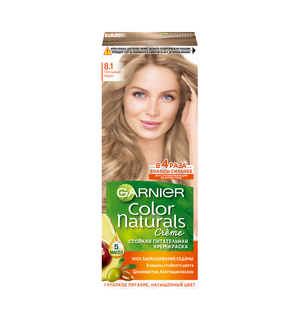 Garnier Color Naturals Крем-краска для волос 8.1 Песчаный берег 110 мл 1 шт  - купить, цена и отзывы, Garnier Color Naturals Крем-краска для волос 8.1  Песчаный берег 110 мл 1 шт инструкция