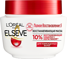 Купить Loreal Elseve Полное восстановление 5 Маска для волос восстанавливающая 300 мл 1 шт цена