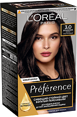 Купить Loreal Paris Стойкая краска для волос Preference 3 Бразилия темно-каштановый 1 шт цена
