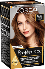 Купить Loreal Paris Стойкая краска для волос Preference 6.35 Гавана янтарный светлый 1 шт цена