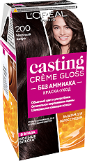 Купить Loreal Краска-уход для волос без аммиака Casting Creme Gloss 200 Черный кофе 1 шт цена