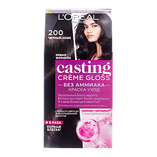 Купить Loreal Краска-уход для волос без аммиака Casting Creme Gloss 200 Черный кофе 1 шт цена
