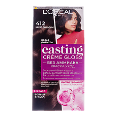 Купить Loreal Краска-уход для волос без аммиака Casting Creme Gloss 412 Какао со льдом 1 шт цена