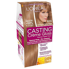 Купить Loreal Краска-уход для волос без аммиака Casting Creme Gloss 810 Светло-русый перламутровый 1 шт цена