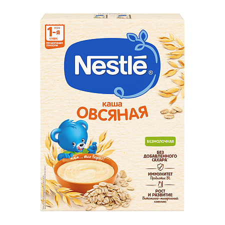 Изображение товара Nestle овсяная безмолочная каша для детей старше 5 месяцев 300 г