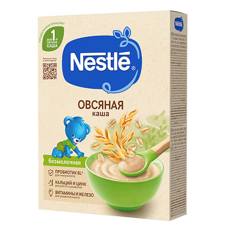 Nestle Каша овсяная безмолочная с бифидобактериями,витаминами и минералами 5 мес 200 г 1 шт