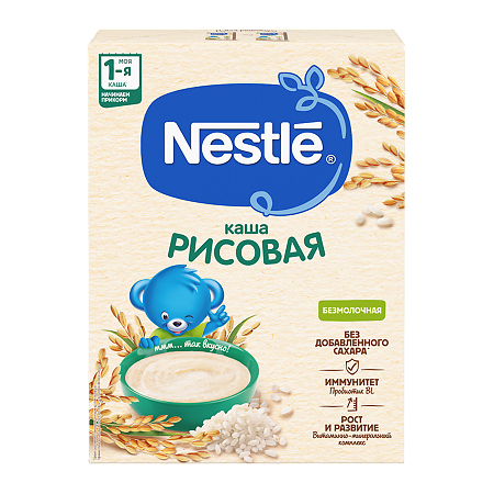 Изображение товара Nestle рисовая безмолочная каша для детей старше 4 месяцев 200г