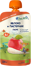 Купить Fleur Alpine Органик Пюре яблоко-пастернак с 6 мес. пауч 120 г 1 шт цена