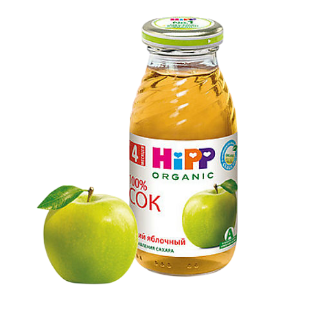 Сок Hipp мягкий яблочный 4 мес. 200 г 1 шт