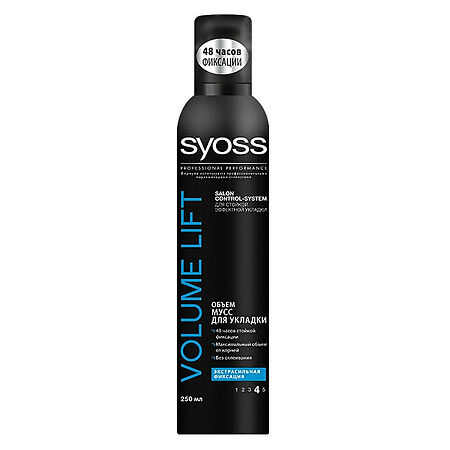 SYOSS Volume Lift Мусс для волос Объем экстрасильной фиксации 250 мл 1 шт