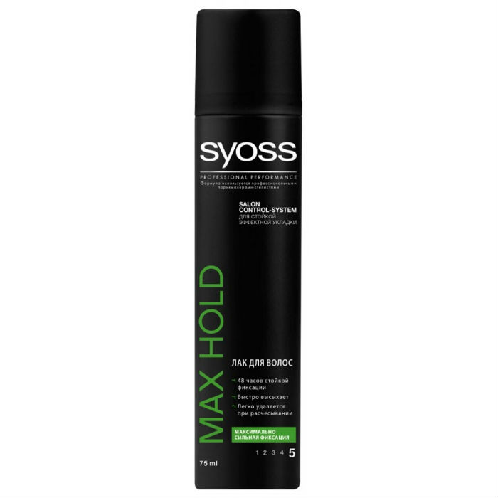 Изображение товара Лак для волос SYOSS Max Hold профессиональная фиксация 400 мл Изображение товара Лак для волос SYOSS Max Hold профессиональная фиксация 400 мл