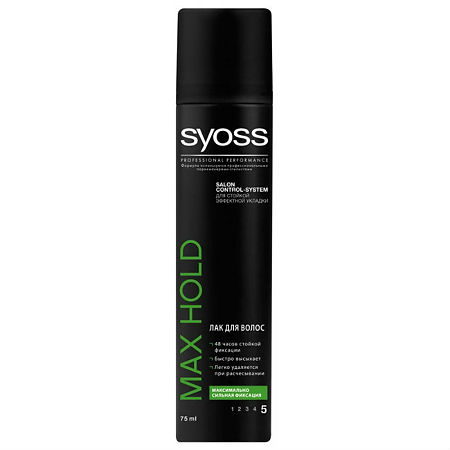SYOSS Salon Control-System Лак для волос Max Hold максимально сильная фиксация 400 мл 1 шт
