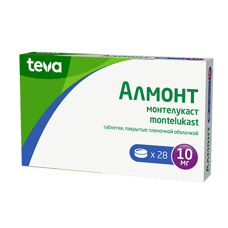 Алмонт таблетки покрыт.плен.об. 10 мг 28 шт