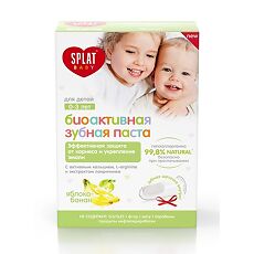 Изображение товара Splat Baby Зубная паста Яблоко-банан для детей 0-3 лет 40 мл + зубная щетка-напальчник 1 уп