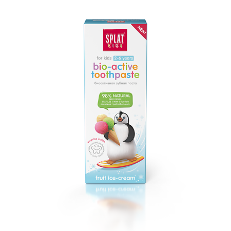 Splat Kids зубная паста Фруктовое мороженое для детей 2-6 лет, 50 мл 1 шт