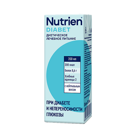 Изображение товара Нутриэн Диабет с нейтральным вкусом лечебное (энтеральное) питание 200 мл 1 шт