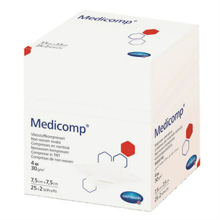 Салфетки Медикомп/Medicomp стерильные нетканые 7,5 х 7,5 см 50 шт