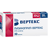 Лизиноприл-Вертекс таблетки 20 мг 30 шт
