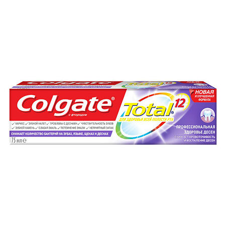 Colgate Зубная паста Total 12 Pro-Здоровье десен 75 мл 1 шт