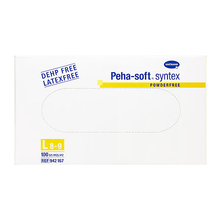 Перчатки Peha-soft sintex/Пеха-софт синтекс нестерильные без пудры р.L, 100 шт