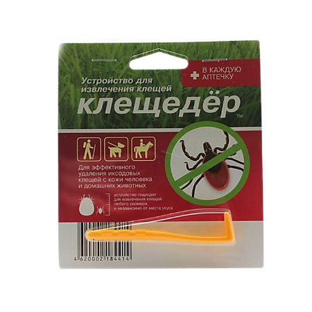 Клещедер устройство для извлечения клещей 1 шт