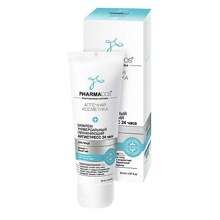 Изображение товара Vitex PHARMACos Биокрем для лица универсальный увлажняющий Антистресс 24 часа 50 мл 1 шт