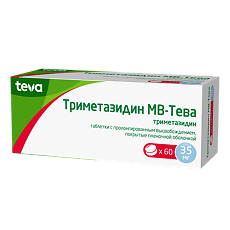 Изображение товара Триметазидин МВ-Тева таблетки с пролонг высвобождением покрыт.плен.об. 35 мг 60 шт