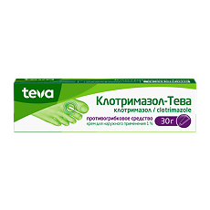 Изображение товара Клотримазол-Тева крем для наружного применения 1 % 30 г 1 шт