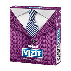 Купить Презервативы VIZIT Ribbed с кольцевым рифлением 3 шт цена