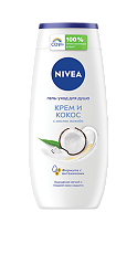 Купить Nivea Гель-уход для душа Крем и Кокос с маслом жожоба 250 мл 1 шт цена