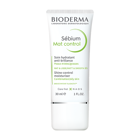 Изображение товара Bioderma Sebium Мат контроль крем матирующий увлажняющий для жирной и комбинированной кожи лица 30 мл 1 шт