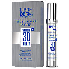 Купить Либридерм (Librederm) Гиалуроновый Филлер 3D Крем дневной для лица SPF15 30 мл 1 шт цена