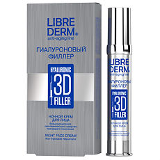 Купить Либридерм (Librederm) Гиалуроновый Филлер 3D Крем ночной для лица 30 мл 1 шт цена