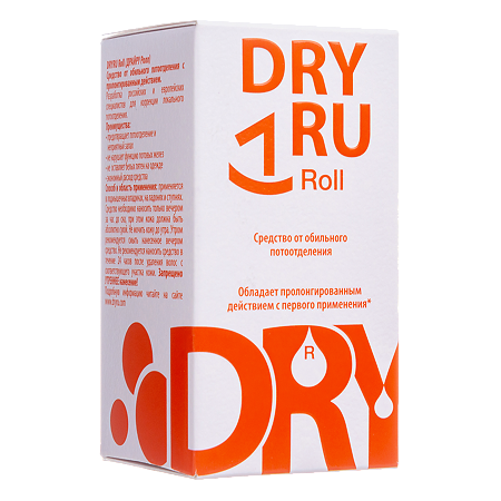 Драй ру (DRY RU) Ролл Средство от обильного потоотделения с пролонгированным действием 50 мл 1 шт