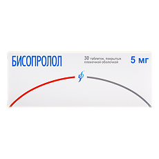 Изображение товара Бисопролол таблетки покрыт.плен.об. 5 мг 30 шт