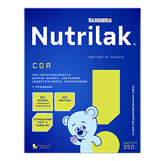 Купить Nutrilak Premium Соя специальная смесь на основе изолята соевого белка 0-12 мес. 350 г 1 шт цена