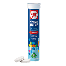 Купить СупраВит / Supra VIT Мульти Актив шипучие таблетки массой 4,0 г 20 шт цена