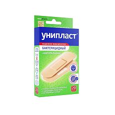 Купить Лейкопластырь Унипласт бактерицидный натуральный 1,9х7,2 см 20 шт цена