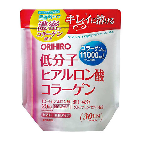Orihiro Коллаген с гиалуроновой кислотой порошок пакет 180 г 1 шт
