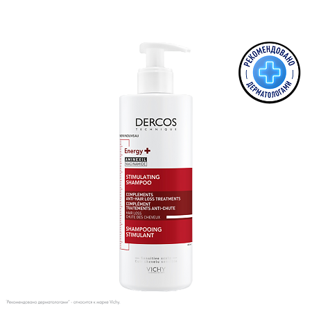 Изображение товара Vichy Dercos Energy+ Шампунь тонизирующий с Аминексилом против выпадения волос 400 мл 1 шт
